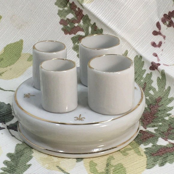 Vintage Nasco Lipstick Holder Valet Porcelain Gold - Picture 2 of 8